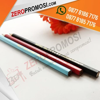 produksi souvenir pernikahan pensil kayu segienam custom warna logo-5