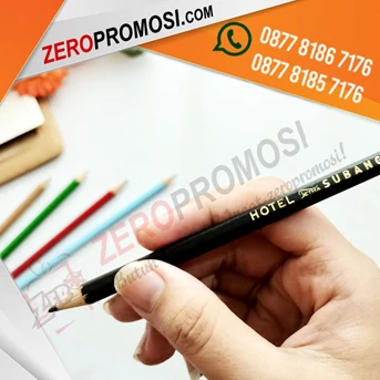 produksi souvenir pernikahan pensil kayu segienam custom warna logo-2