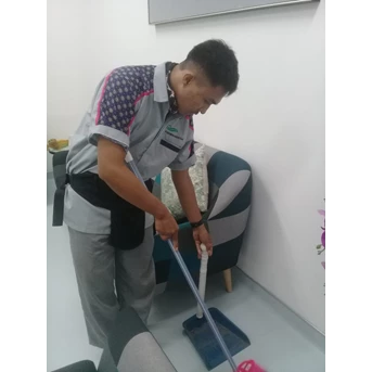 office boy/girl sweeping ruangan vip lounge 03/06/2022