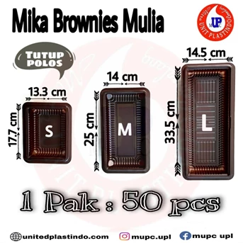 Mika brownies muliapack tutup polos
