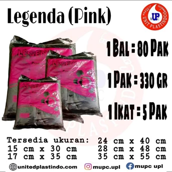 Kantong plastik hitam Legenda pink / Kresek / Kantong hitam