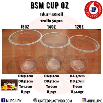 cup bsm oz / gelas plastik bsm