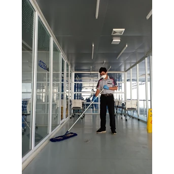 office boy/girl mopping customer service room 03/06/2022