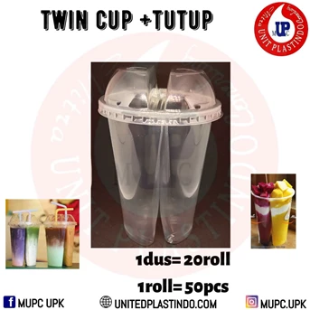 twin cup + tutup / cup 32oz