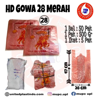 HD Gowa 28 Merah / Kantong Plastik