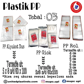 plastik pp alpukat dus / plastik bening / plastik loundry / plastik es-2
