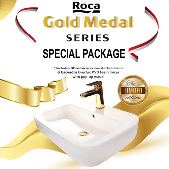 roca premium wastafel set gold series limited edition wash basin 2 roc-1