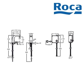 Roca L20 elektronik keran sensor wastafel basin spanyol garansi 5 thn