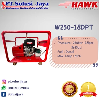 hawk high pressure pump w250-18dpt 250bar | 18lpm original italy