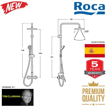 Roca Premium Shower Celebrity shower mixer Victoria Hotel mewah