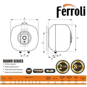 ferroli pemanas air listrik kap15l lowwatt hanya 200watt free flexible-2