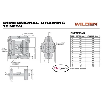 diaphragm pump t2 pompa diafragma wilden - 1 inci-2
