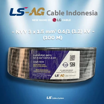 kabel listrik ls nyy 2x1,5.2x2,5.2x4.2x6. 3x1,5.3x4.3x6 mm-2