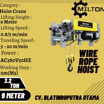 milton wire rope lifting height 9 m-2