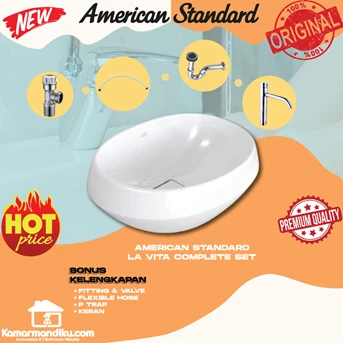 Special PROMO Wastafel American Standard LA VITA Complete Set