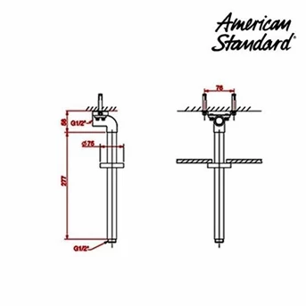 american standard ids ceiling shower arm pasang diplafon-1