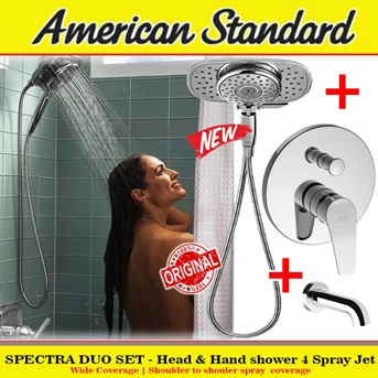 american standard in wall spectra duo 2in1 shower 4 spray jet hot cool-2
