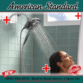 american standard spectra duo 2in1 head hand shower 4 spray jet new-2