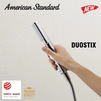 american standard duostix hand shower chrome&white with hose-6
