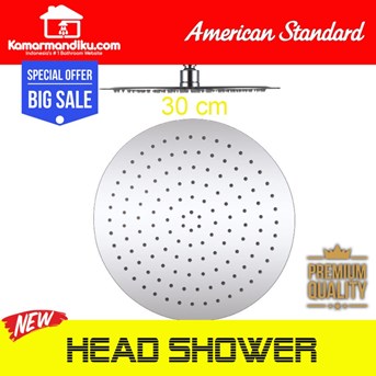 american standard ids rain shower head spare part 30 cm w/o arm-2