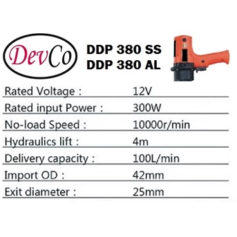 drum pump aluminium ddp 380 al pompa drum dc 12v - 25 mm (barrel pump)-2