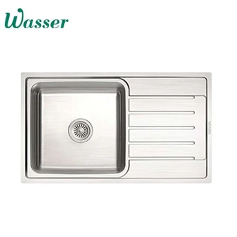 WASSER Kitchen Sink Set Sylvia Semi Minimalist 1 Bowl 1 Drainer