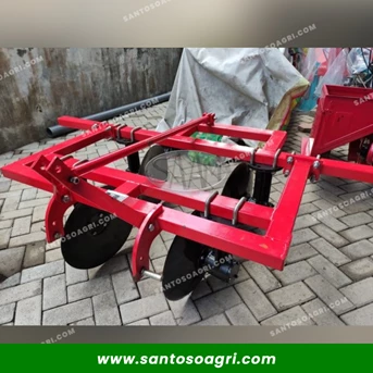 disc ridger pembuat guludan bedengan 2 baris untuk traktor roda empat-4