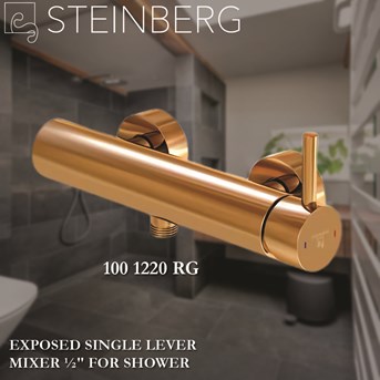 STEINBERG 100 1220 RG EXPOSED SINGLE LEVER MIXER ½″ FOR SHOWER