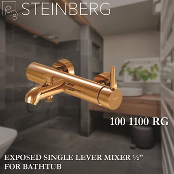 STEINBERG 100 1100 RG EXPOSED SINGLE LEVER MIXER ½″ FOR BATHTUB