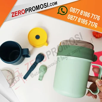 merchandise alat makan cup food jar mug promosi wilton 500ml-1