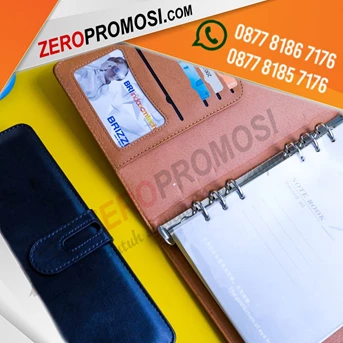 souvenir agenda binder kulit ag-03 custom - memo promosi-1