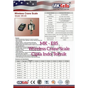 Timbangan Gantung Wireless MK E85 MK Cells