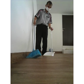 Office Boy/Girl sweeping office lantai dua di Belinsky Studio 31 8 22