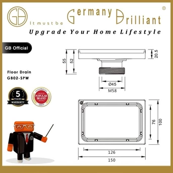 smart floor drain germany brilliant gb02-spw-2