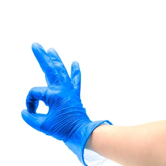 sarung tangan nitrile disposable vinyl blend gloves powder