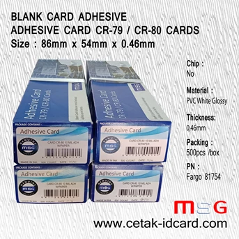 blank card adhesive / pvc blank id card stiker cr-79 / cr-80