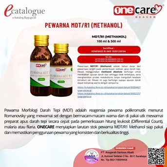onecare reagen pewarna mdt /r2 (eosin) 1 x 500 ml