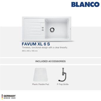 blanco favum xl 6s silgranit kitchen sink - alumetallic-5