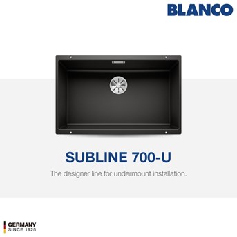 BLANCO Subline 700-U Silgranit Sink - Undermount - Black