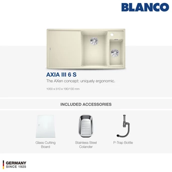 blanco axia iii 6s silgranit kitchen sink - bak cuci piring silgranit-5