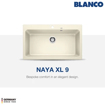 blanco naya xl 9 silgranit kitchen sink - hitam-7
