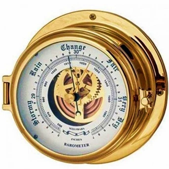 alat ukur tekanan udara barometer brass base 180mm