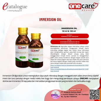 onecare reagen immersion oil 1 x 100 ml