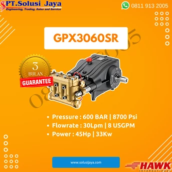 hawk high pressure pump 600 bar 30lpm