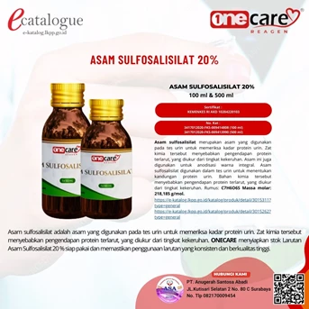 reagen asam sulfosalisilat 20% 100 ml