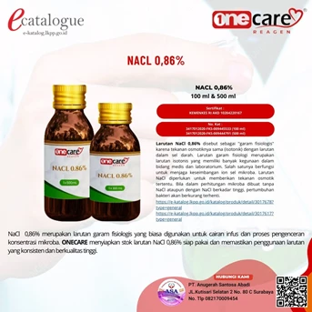 onecare reagen nacl 0.86% 1 x 500 ml
