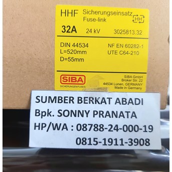FUSE SIBA 32A SIBA 32 A 24kV D 55MM L 520MM 80N 63 KA 142 A 3025813.32