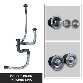 double drain kitchen sink-1