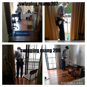Office Boy/Girl sweeping lantai 206 dan 207 14 oktober 2022