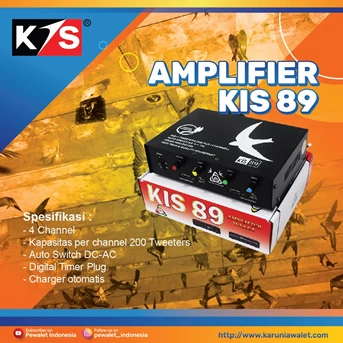 Amplifier KIS 89 | Ampli Walet 2 Slot MP3 4 Channel Auto switch AC-DC